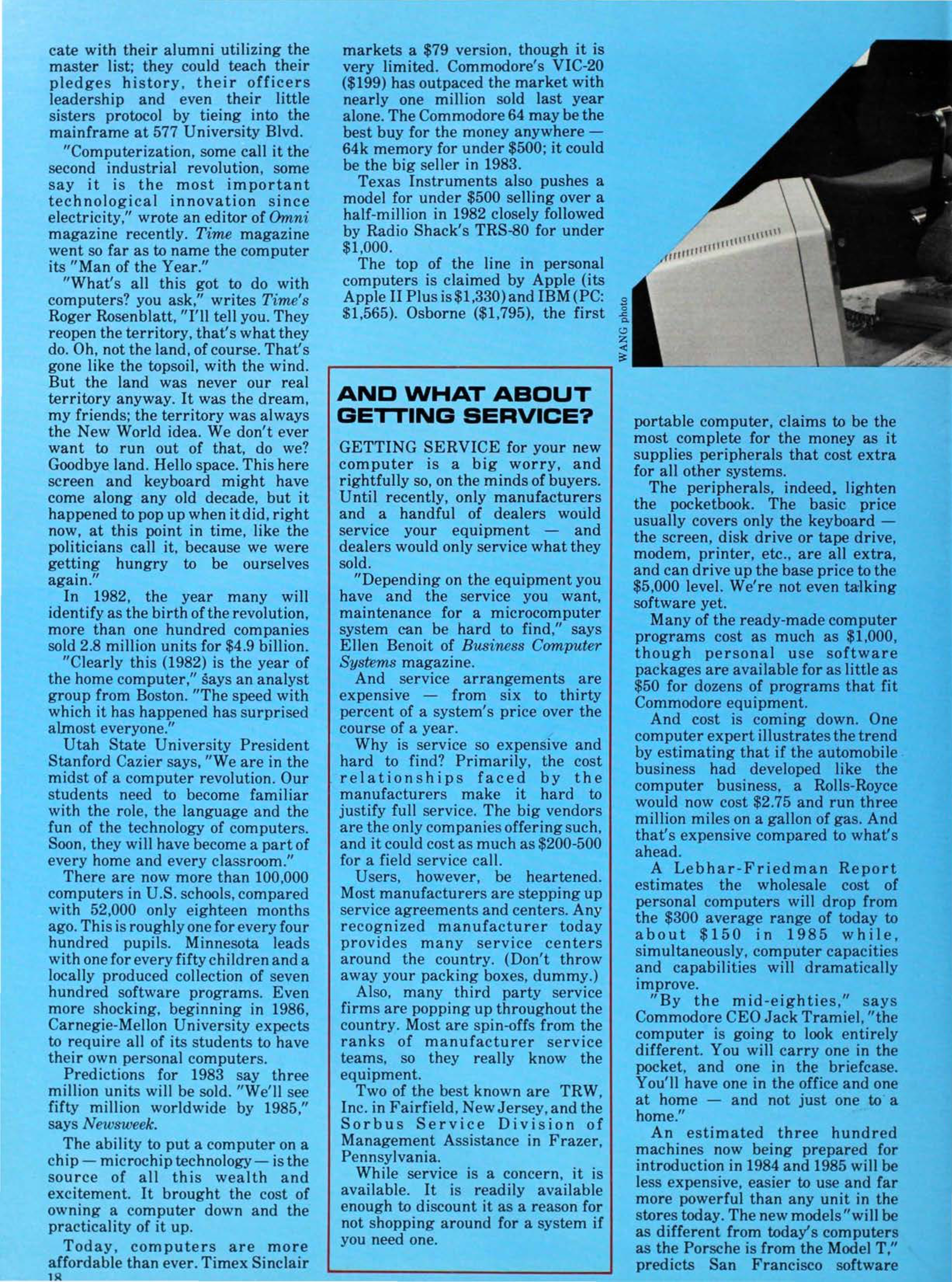 And What About Getting Service?